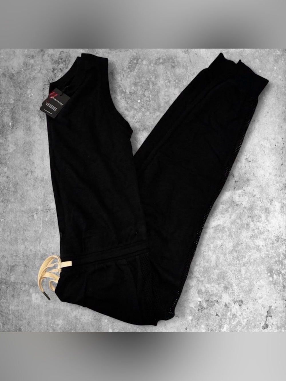 🆕 NWT N:Philanthropy Dawn Sleeveless Mesh Open Back Jumpsuit Black